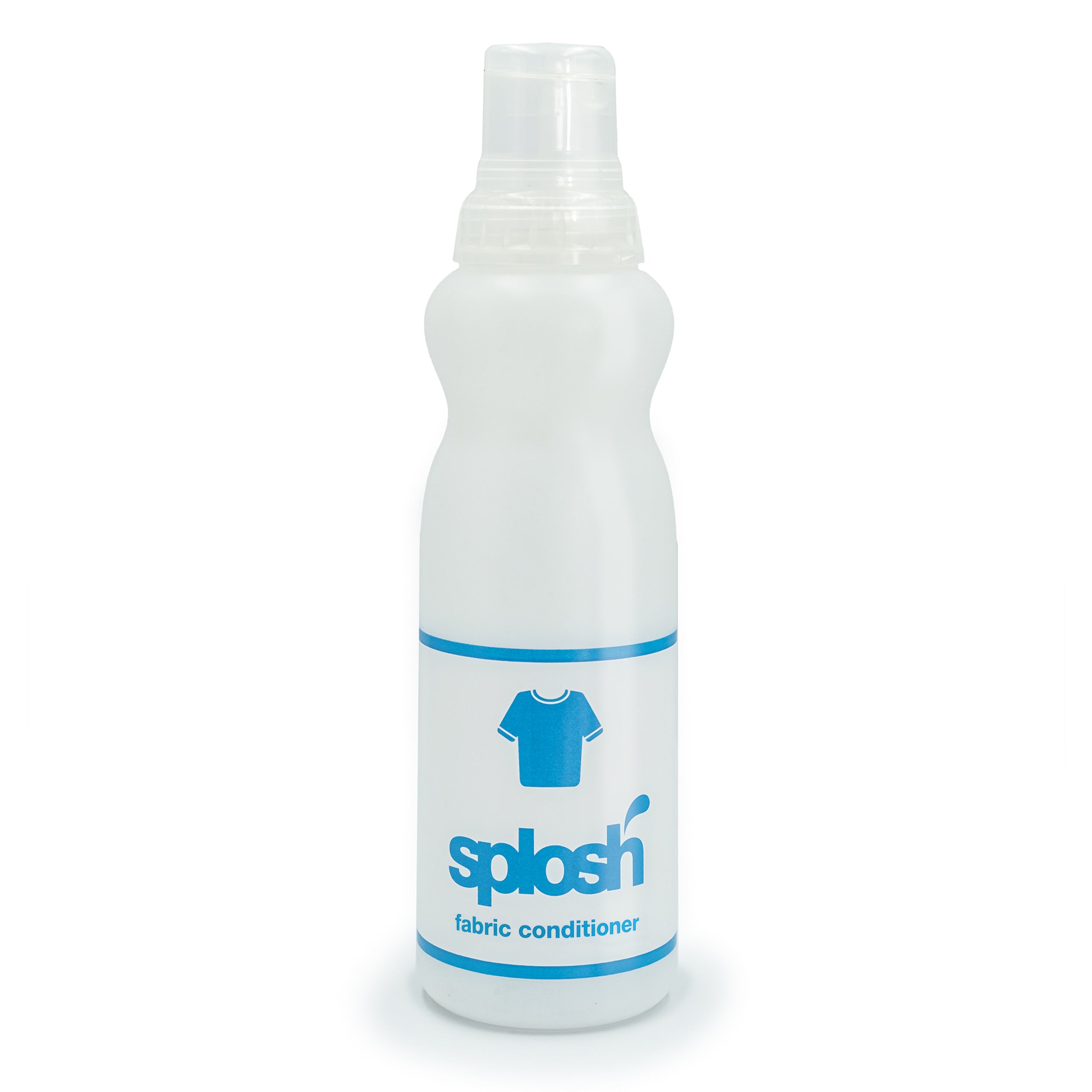 Empty fabric conditioner bottle with clever cap