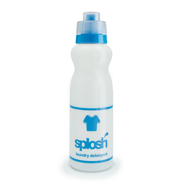 Empty laundry detergent bottle with standard cap