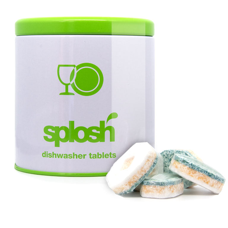 Empty dishwasher tablet tin