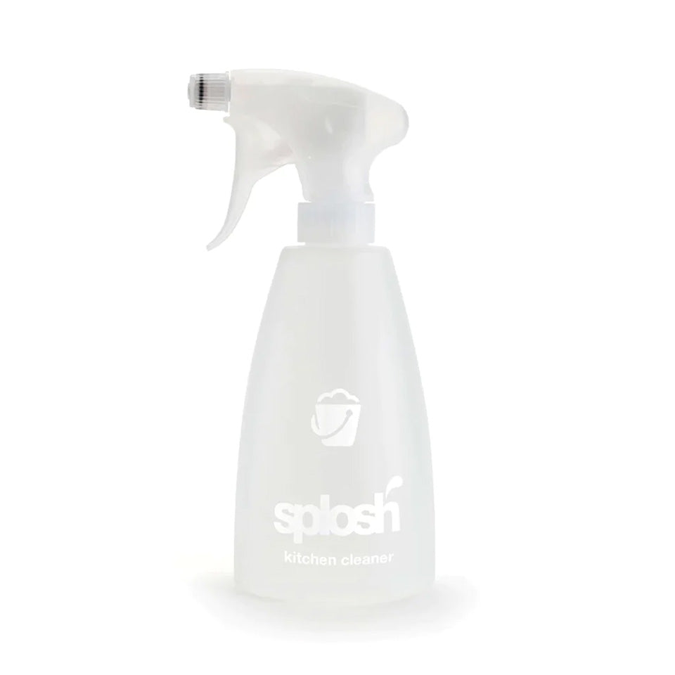Empty kitchen cleaner bottle and trigger sprayer